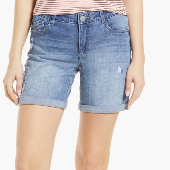 Wit & Wisdom Ab’Solution Denim Shorts Long Size 16 - Picture 1 of 13